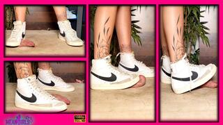 Nike Blazer Cock Crush and Shoejob with cum I Savage Sisters