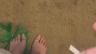 Master tickling feet with feathers MP4