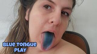 Showing Off My Bright Blue Tongue Again – Moving, Wiggling & Teasing Close-Up