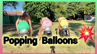 Competition Popping balloons with our asses