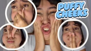 Puffing cheeks in different ways until they pop 1080p HD