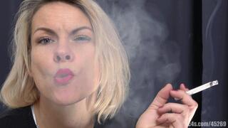 Andrea the Smoking Goddess: Voluptuous MILF Blows Thick Smoke Directly at You (4K resolution)