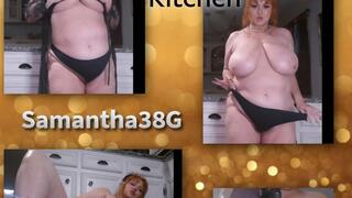 cumming in the kitchen with Sam38g
