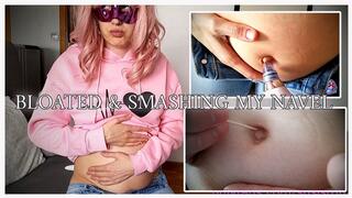 Belly Bloat: Pinching & Sucking My Navel Hard