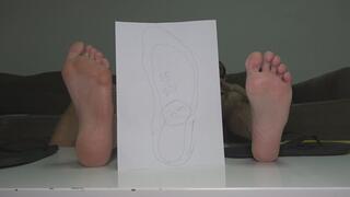 Her hands are the same size as his feet