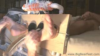 Tickled to Orgasm XIV - cock and feet view
