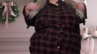 SSBBW Christmas Strip Tease (part 1 of 2)