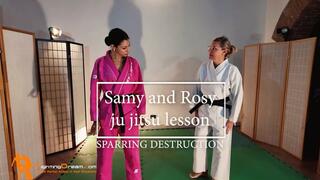 Samy and Rosy ju jitsu lesson sparring destruction