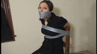 Long Legged Girl Taped Up and Gagged