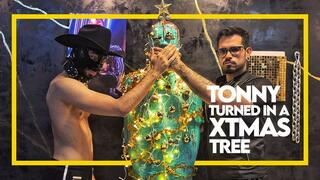Tonny Tape turned ia a Christmas tree - Part 2 (1080p) Gay Bondage - Gay Domination - Mummification - Wax Play - Tape Bondage - BDSM