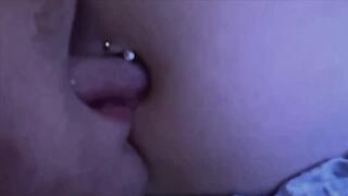 Belly Button Ring Appreciation: Close-Up Tongue Play (4-Clip Bundle)