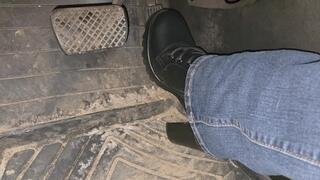 Driving to work in heeled booties