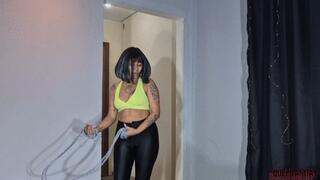 Sitting and training my glutes on the slave's face - Part 1