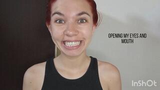 Opening my eyes and mouth