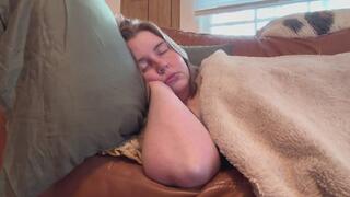 Luscious Blonde Goddess Takes A Nap