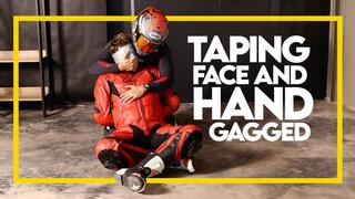 Tonny dominated by his biker friend (1080p) Gay Bondage - Gay Domination - Tape Bondage - Handgag - Biker Fetish - BDSM