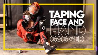 Tonny dominated by his biker friend (1080p) Gay Bondage - Gay Domination - Tape Bondage - Handgag - Duct Tape - BDSM