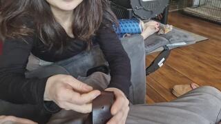 POV Japanese footjob in 4k