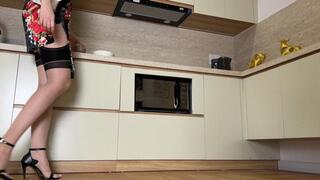 Perverted Stepmother Cheating Husband her on Stepson - Fucks sexy Crossed Legs horny Girl in Stockings with a Big Cock, Step-son Worship Licks Stepmomy hairy Ass, Rubbing Cock on Soles in High Heel, Grab a Man Long Hair, Silk Japan Robe 4k