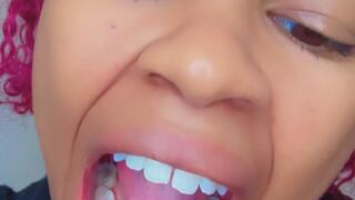 Finger Brushing Raw — Hair Undone, Eyes Locked