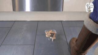 Pasta salad under Winter Boots