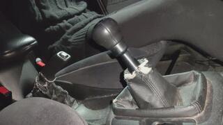 Sarah Cranking & Stalling In a Cute Dress & Black Tights