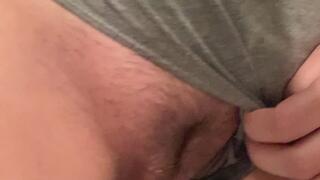 Peeing through my thong turns me on