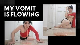 My vomit is flowing after a long party!