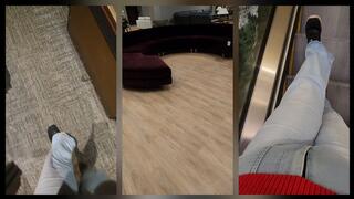 1 Min ASMRING Latest Clip Walking Around Public Spaces and Riding Down an Escalator