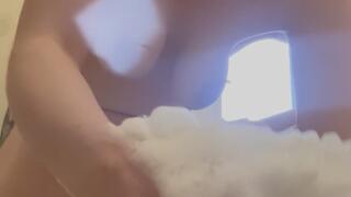 Giving my feet a good clean