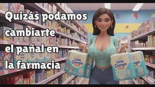 Viaje a la farmacia para cambiar pañal | ABDL audio en español