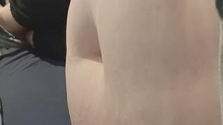 EnglishBBW Rubs Her Big Christmas Belly With Lotion