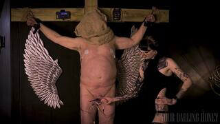 Crucifixion Shock Therapy, Edging, CBT and Overstimulation for Bondage Male Submissive - YourDarlingHoney