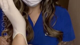 3 MIN After a long day at the clinic I need to destress! Watch me slowly strip out of my uniform scrubs! And then pleasure myself with my dild and hands! Let’s cum together!