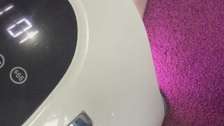 TOE POLISH DRYING LEFT FOOT BLACK GEL