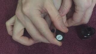 TOE POLISH PAINT LEFT BLACK GEL