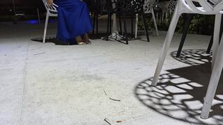 Sublime Dangling in the pool at night by Milah