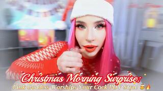Christmas Morning Surprise: Pink Goddess Worships Your Cock POV Style