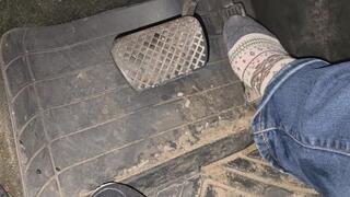 Morning commute trying to dry my sock