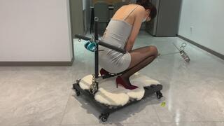 Metal restraint frame squatting fixation training