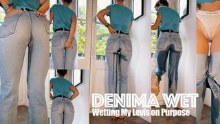 Wetting My Vintage Levis501 Because it feels good