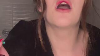 Elegant fetish diva: fur coat, boots, and butt plug. Teasing and smoking.