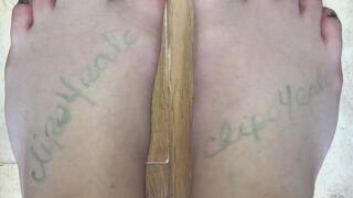 BLOND HARDWOOD BLACK GEL TOE POLISH