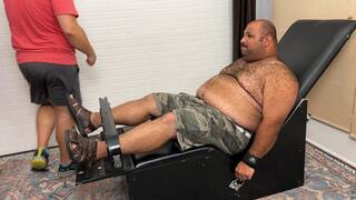 Straight Chubby Ticklee Hotcat Howls with Laughter During His Tickling Audition