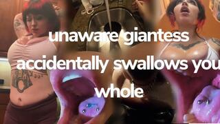 Unaware Giantess Accidentally Swallows you Whole in Her Drink! (Partial POV)