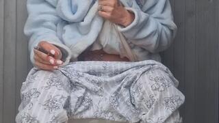 Morning with diaries being outside