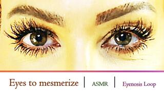Hazel Brown Eyes to Mesmerise | ASMR | Echo Chamber | Spiral Loop | Stare | Blinking | Eyelash Fluttering | Sexy Eyes | Eyeball | OCULOPHILIA | Gooning Fuel |