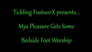 Mya Pleasure Gets Some Bedside Foot Worship