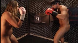 First Time Ever Sinthia Bee vs Sam Stout In A Intense Nude Boxing Match