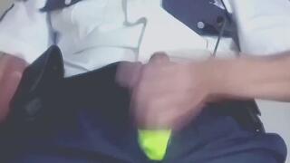 PoliciaUniform 4 Hand Free Cum Vertical Video CopFetish VideoGayPolicia Uniform Police